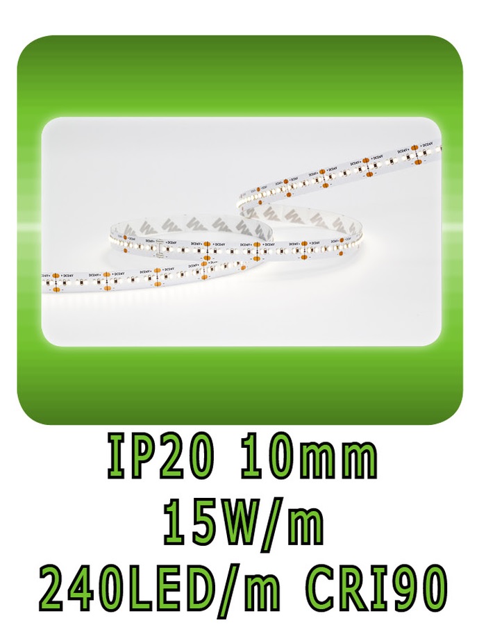 15W/m 10mm 240LED/m IP20