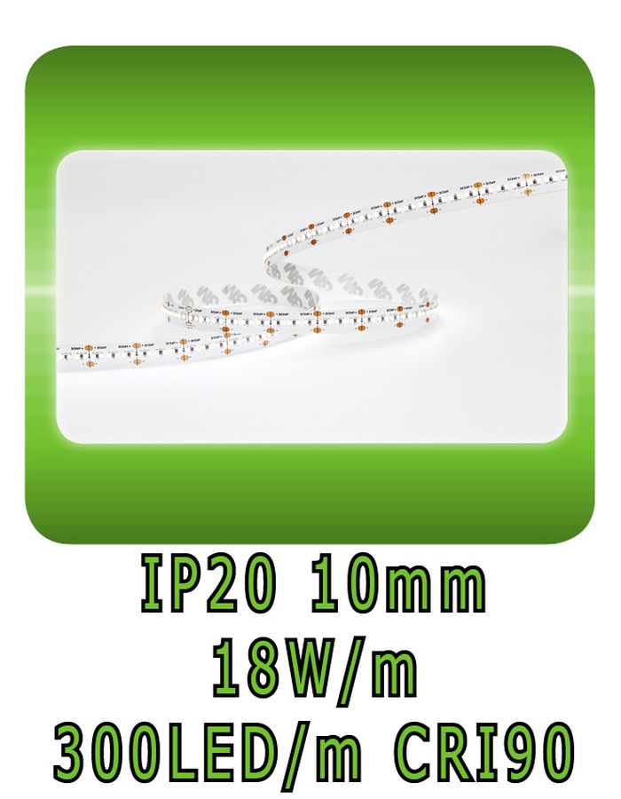 18W/m 10mm 300LED/m IP20