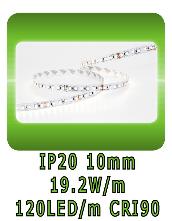 19.2W/m 10mm 120LED/m IP20