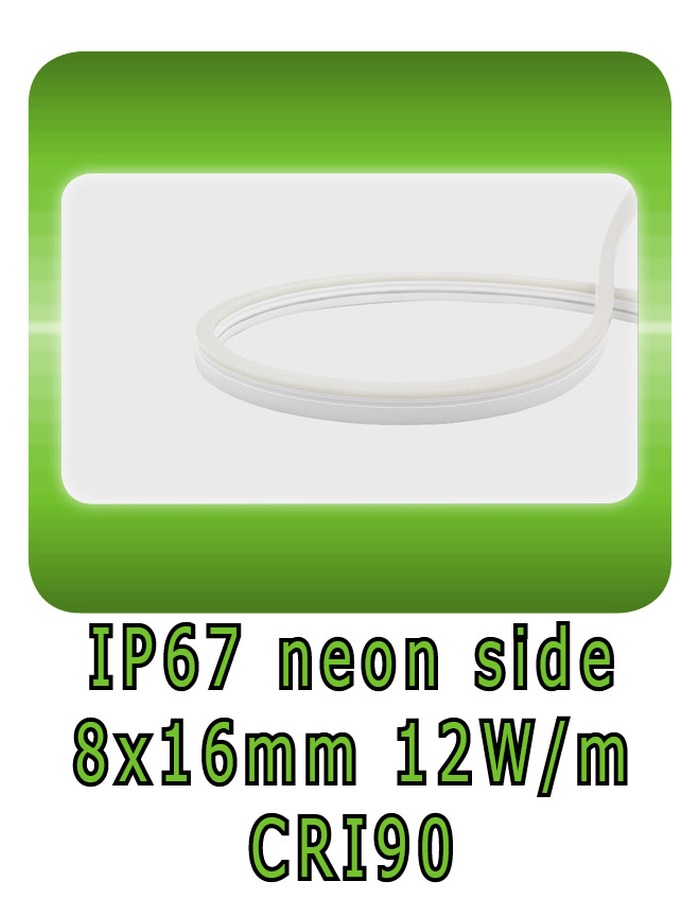 Neon strip side view 8x16mm 12W/m IP67