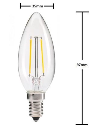 E14 LED Filament bulb CRI90