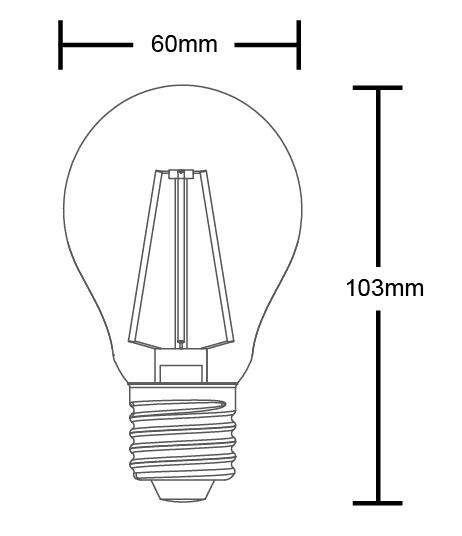 E27 LED Filament bulb CRI90