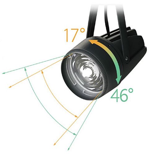 Track light with adjustable beam angle